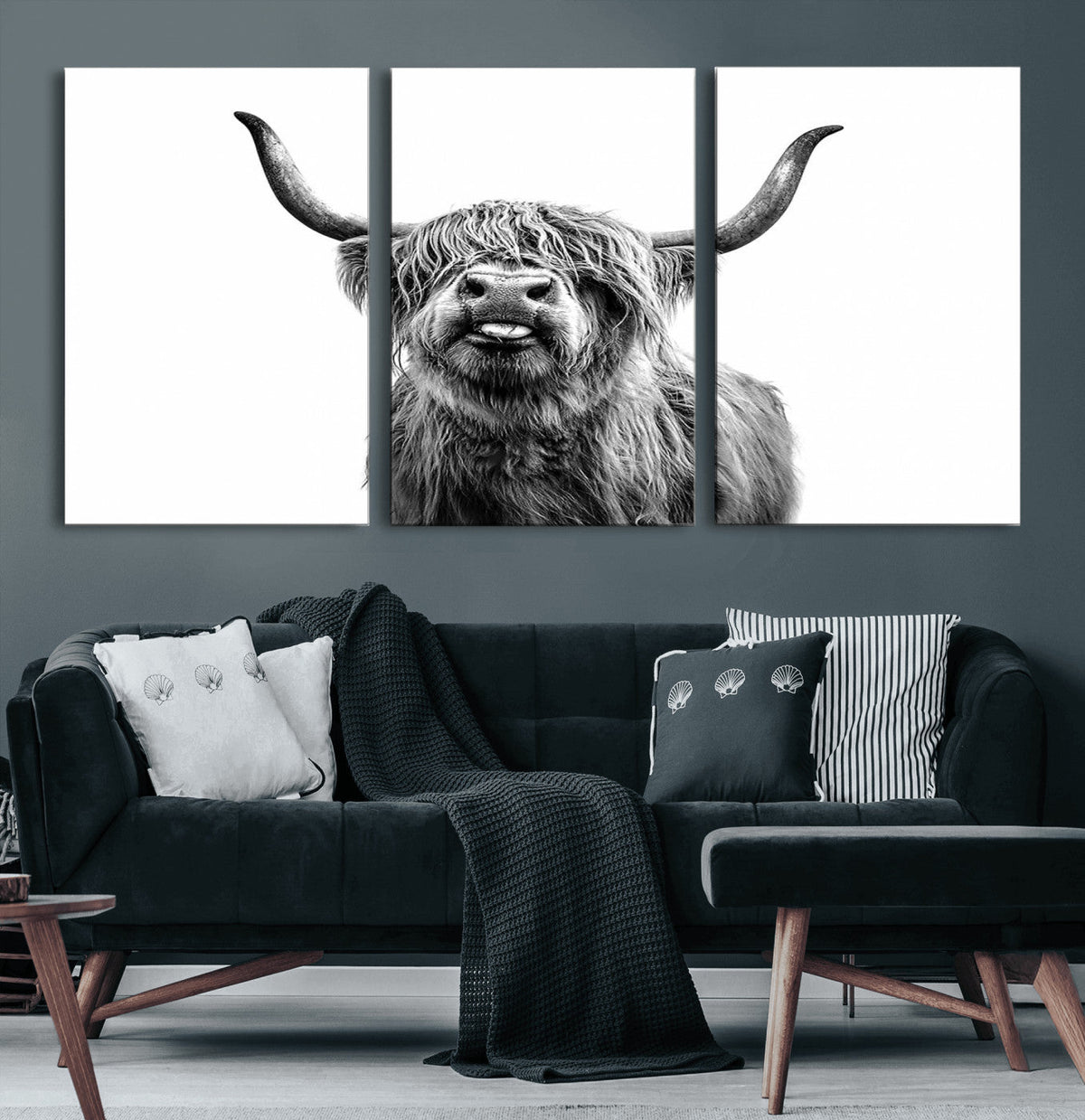 Fanny Scottish Highland Cow Cattle Art Print Farmhouse Wall