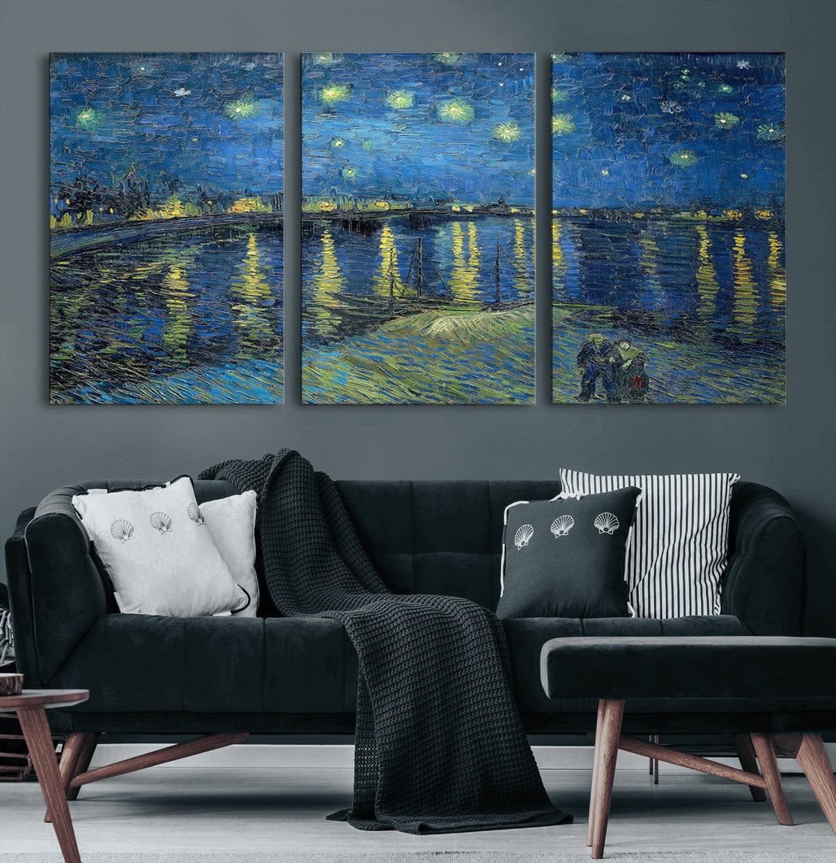 Vincent van Gogh Starry Night over the Rhone Abstract Wall