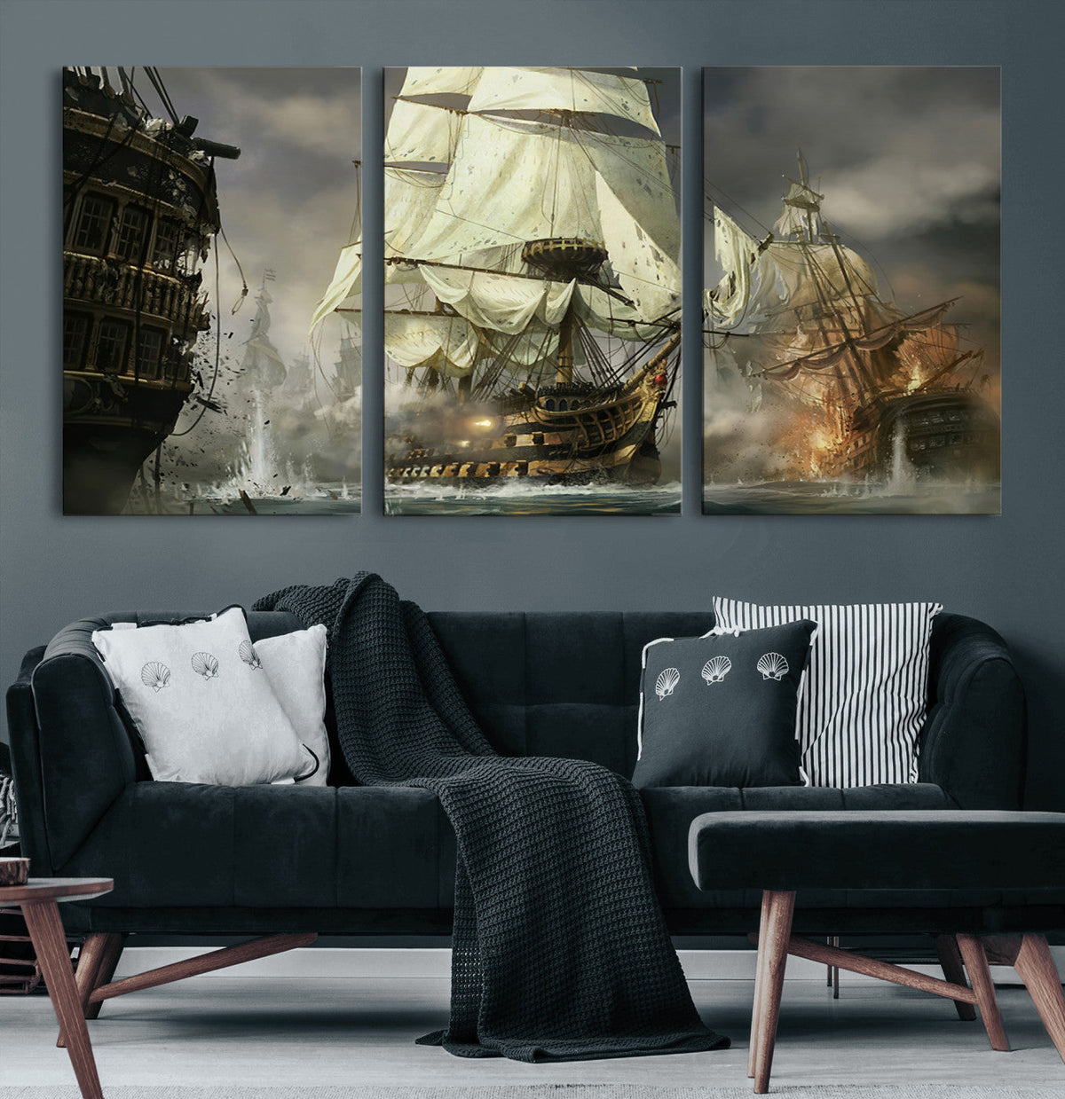 Pirate Ship War Wall Art Canvas Print