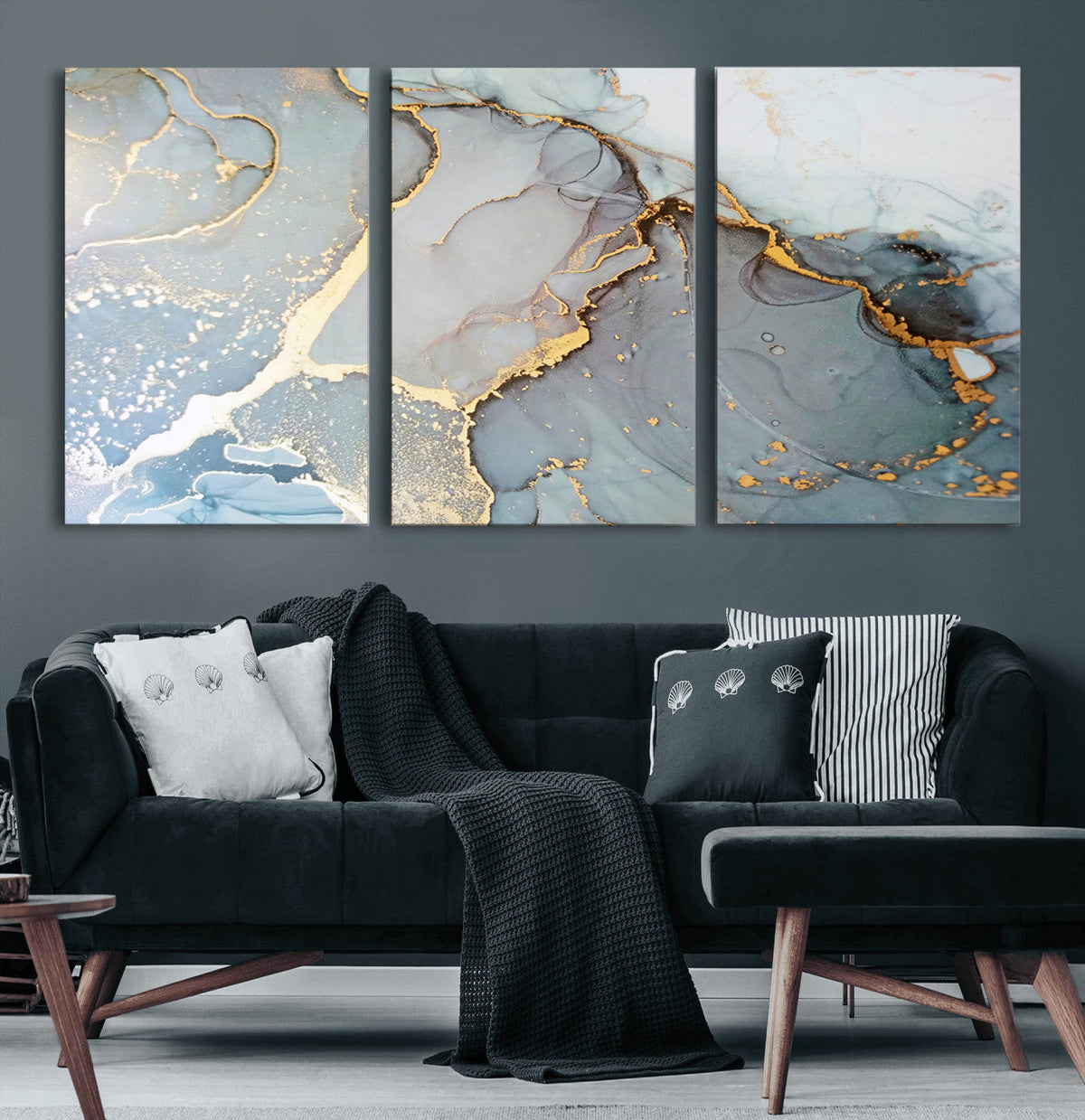 Large Abstract Marble Wall Art Canvas Print for Living Room