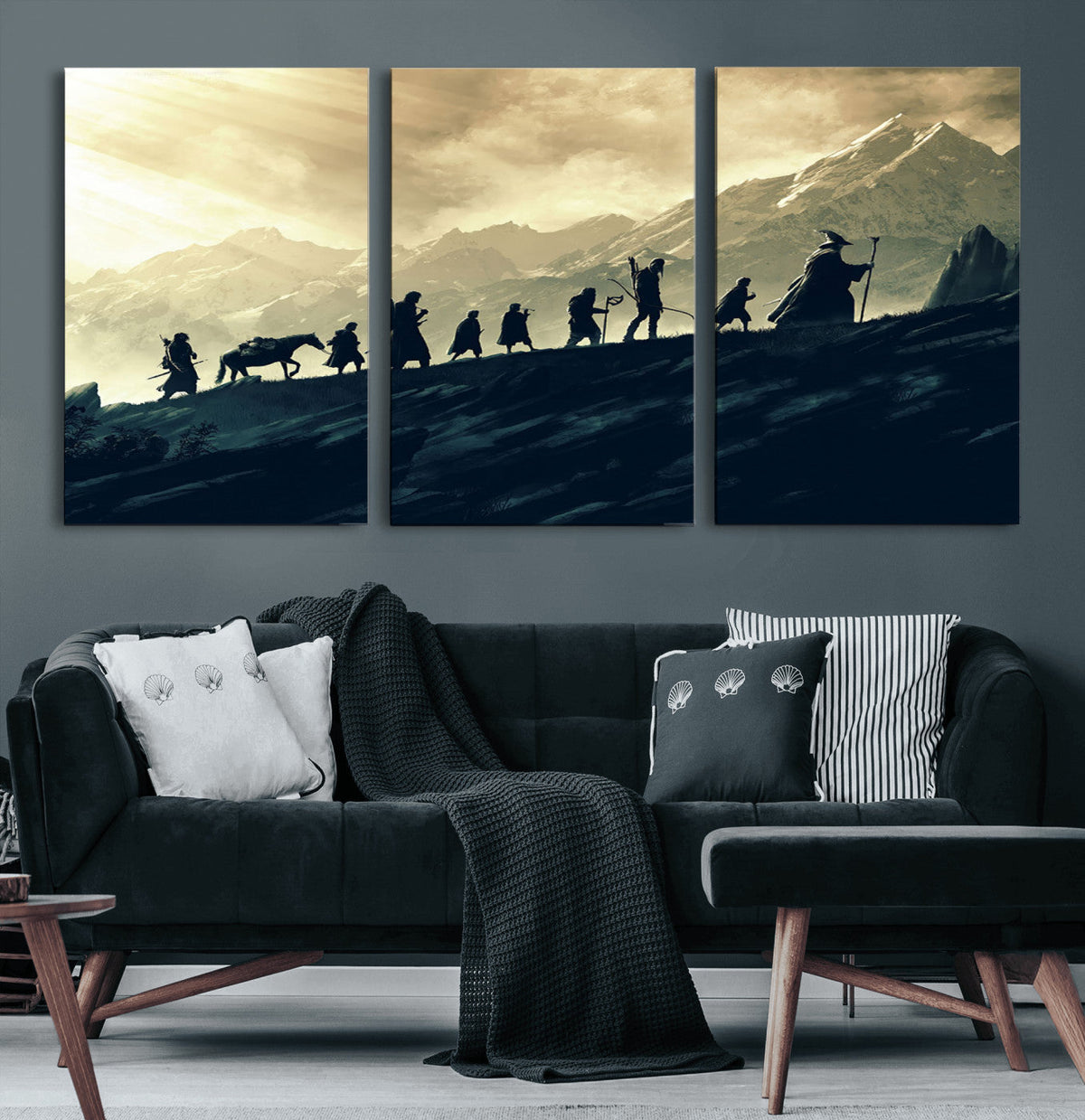 Fellowship Journey Wall Art – Fantasy Adventure Canvas Print