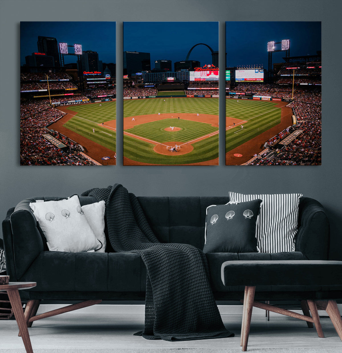 St. Louis Cardinals Baseball Team Print - Busch Stadium Wall