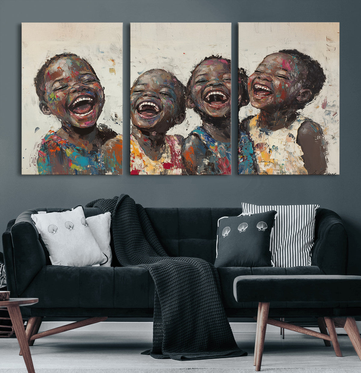 Shai Yossef Print - Joyful Childhood Canvas Wall Art -
