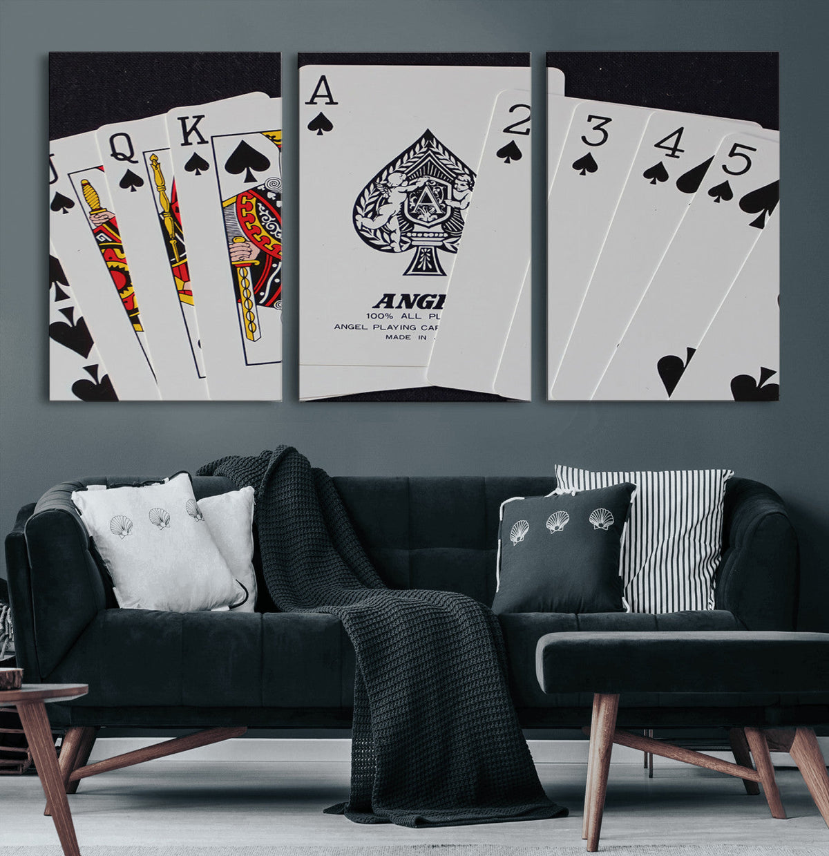 Poker Wall Art - Playing Cards Canvas Wall Art Print - Ace