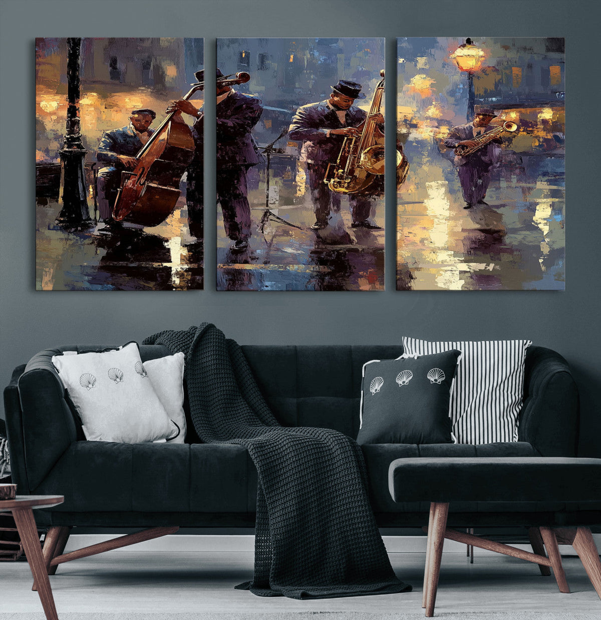Afro Abstract Jazz Music Wall Art Canvas Print – Colorful