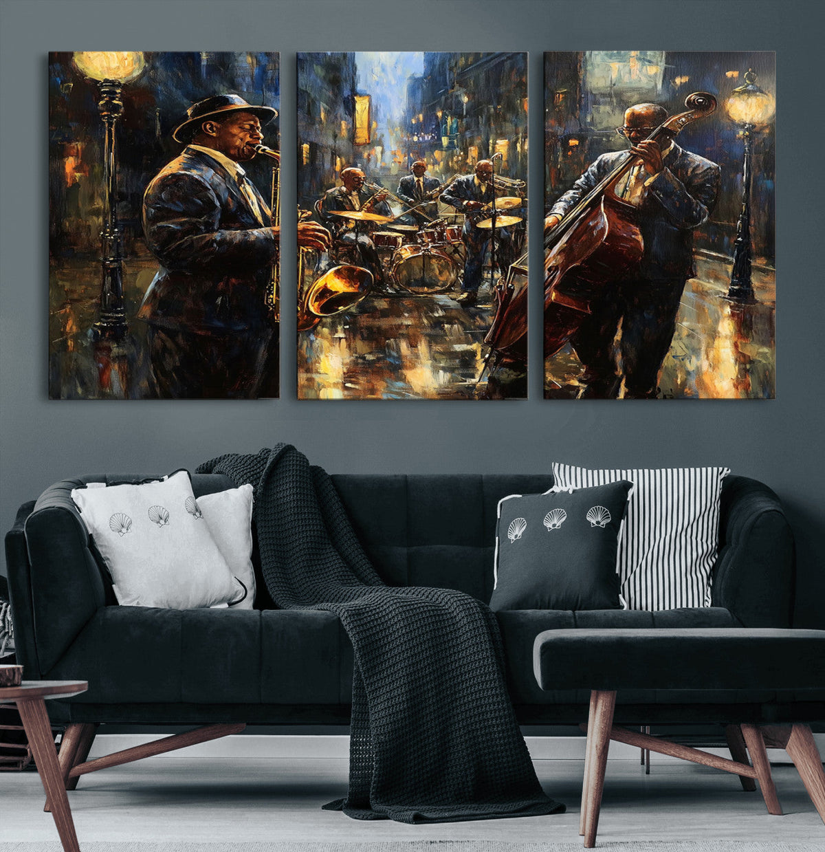 Jazz Canvas Wall Art Print – Abstract African American Music