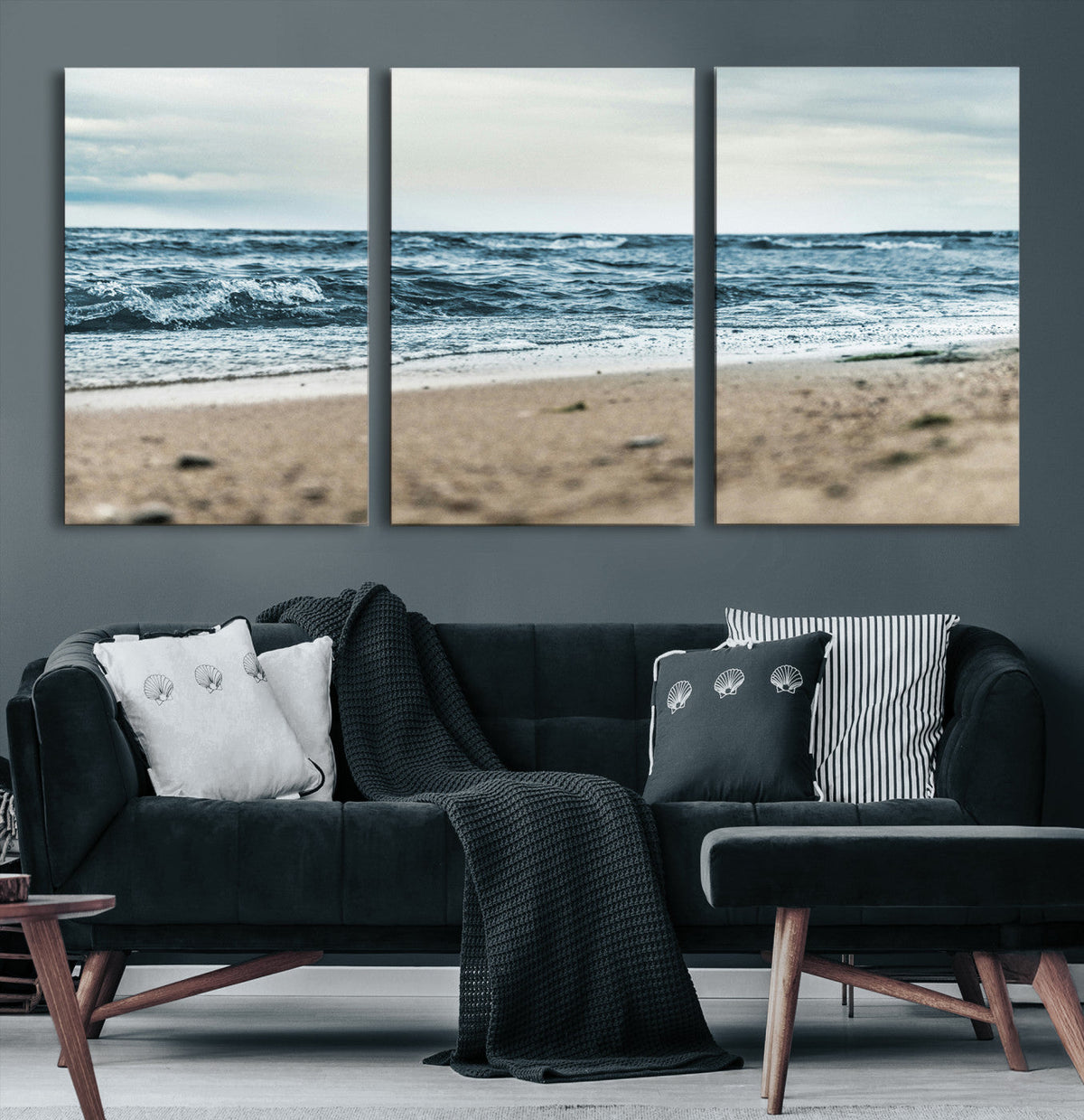 Ocean Wall Art Canvas Print – Moody Coastal Seascape Scene