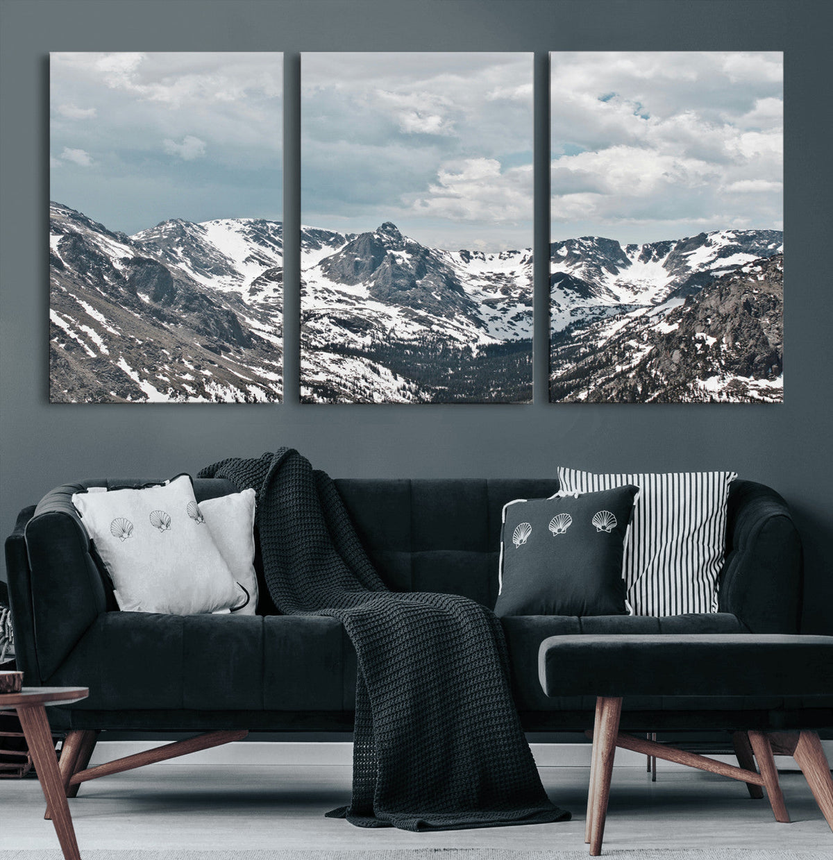 Snowy Peaks Wall Art Canvas Print – Alpine Wilderness