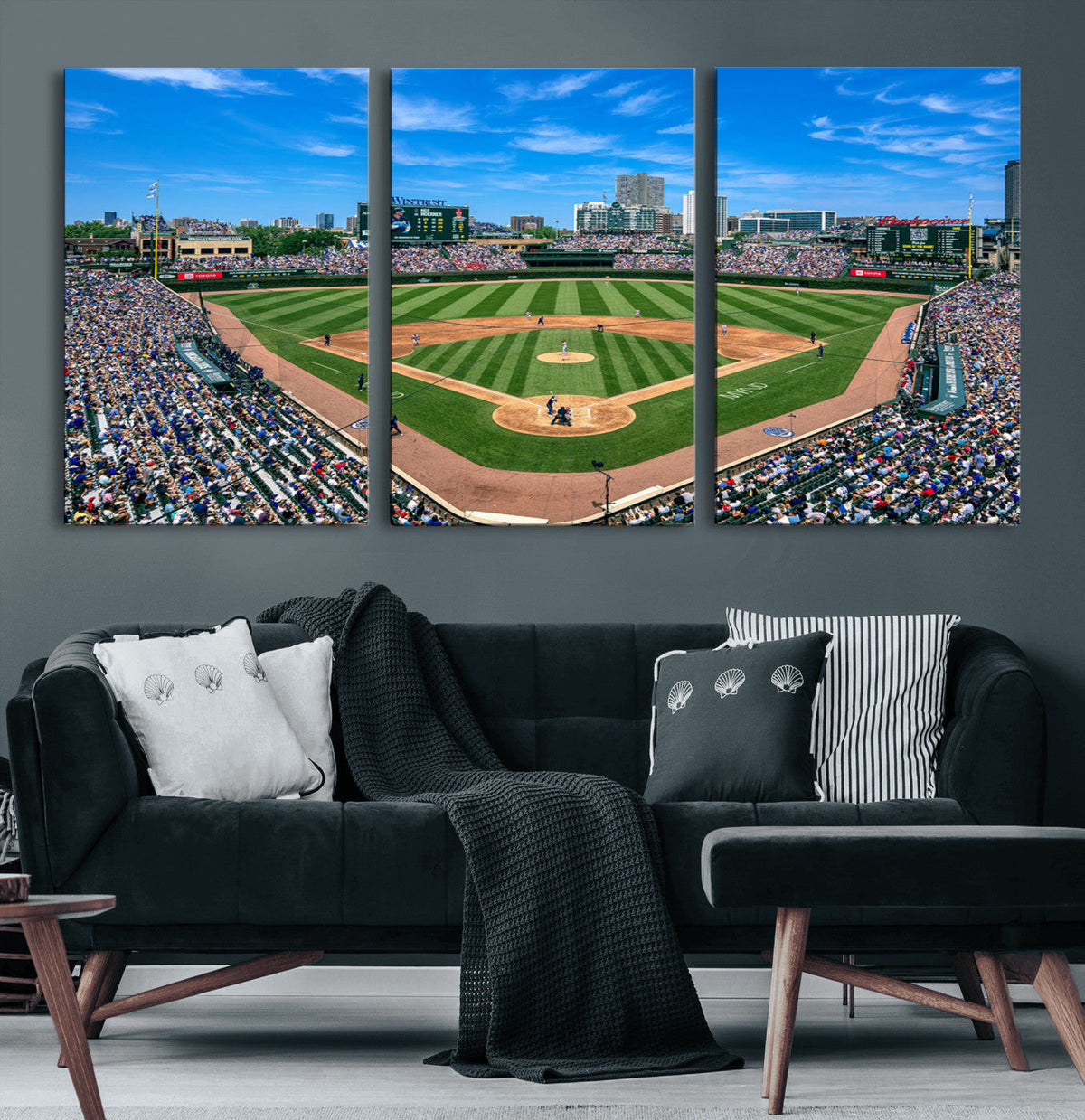 Wrigley Field Baseball Stadium Canvas Wall Art – Packed
