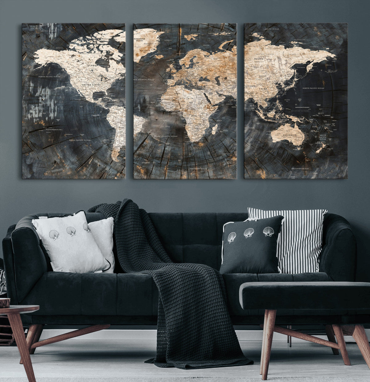 World Map Canvas Print – Detailed Map of the World Wall Art