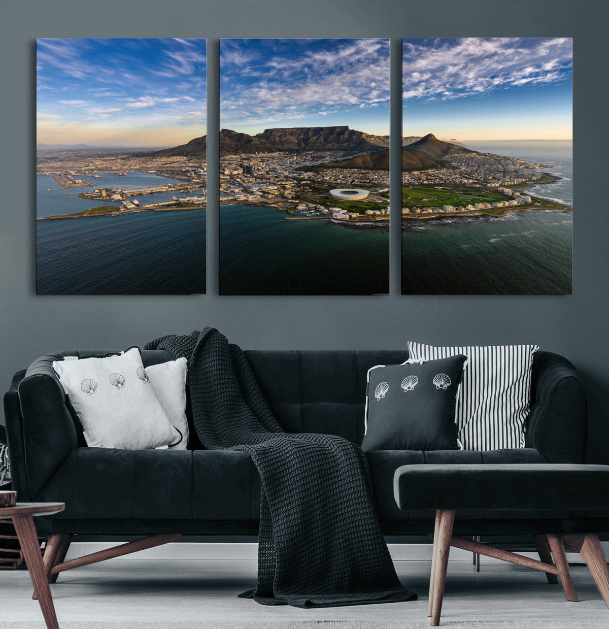 Cape Town Wall Art Canvas Print – Table Mountain Coastal