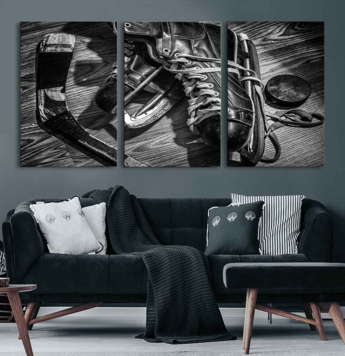 Old Pair of Mens Skates Wall Art Canvas, Men Skates Wall Art