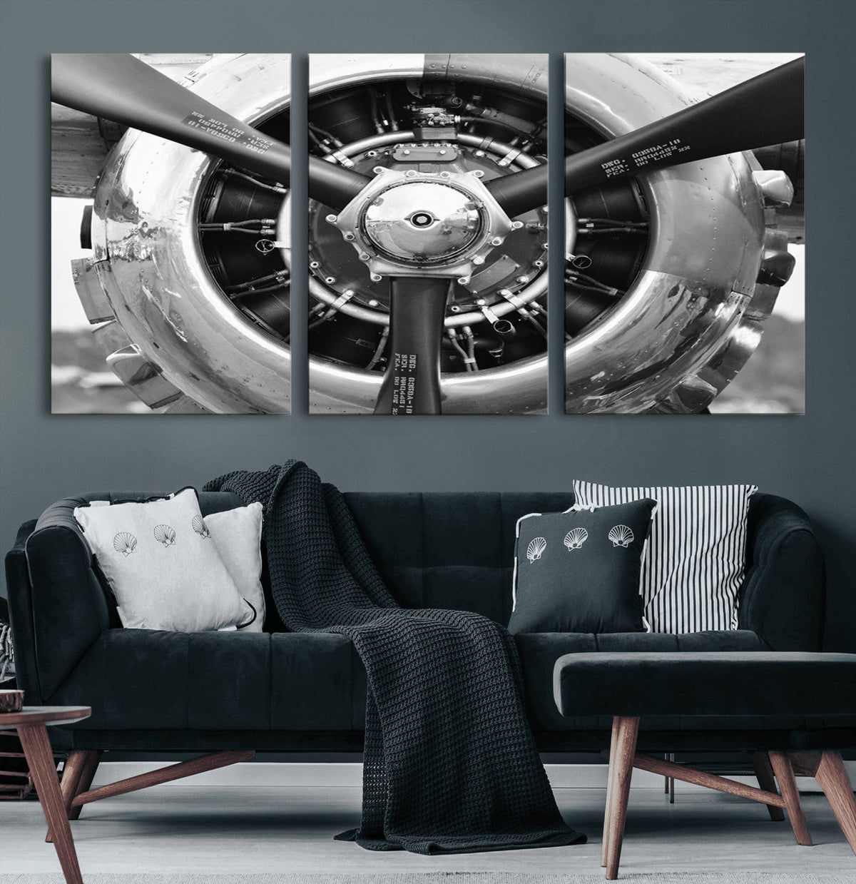 Vintage Airplane Wall Art Canvas Print