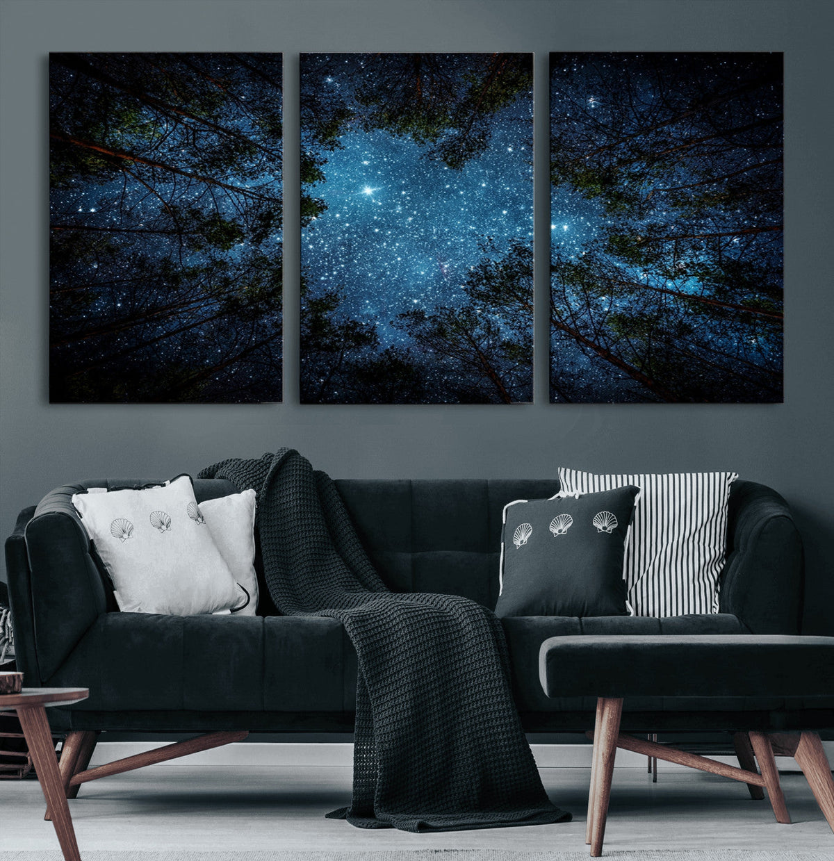 Forest and Stars Wall Art Canvas Print