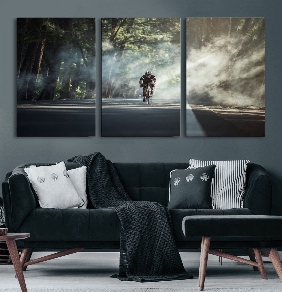 Cycling Road Bike in the Morning, Cycling Road Bike Canvas