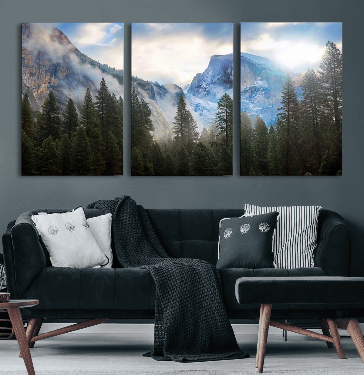 Half Dome Yosemite Calinia Wall Art Canvas Print El Capitan