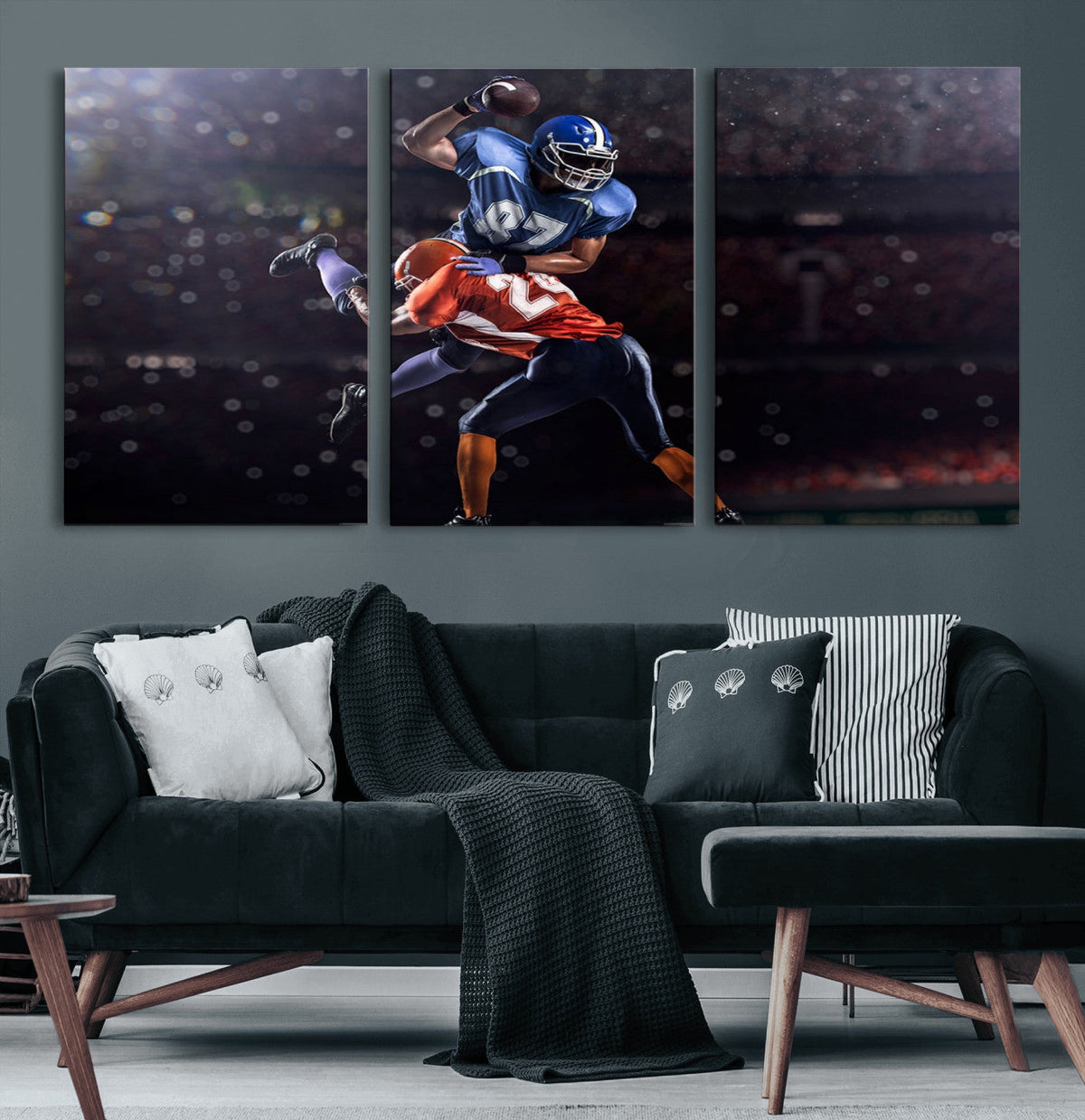 American Football Wall Art Canvas Print, Stadium Sport Wall
