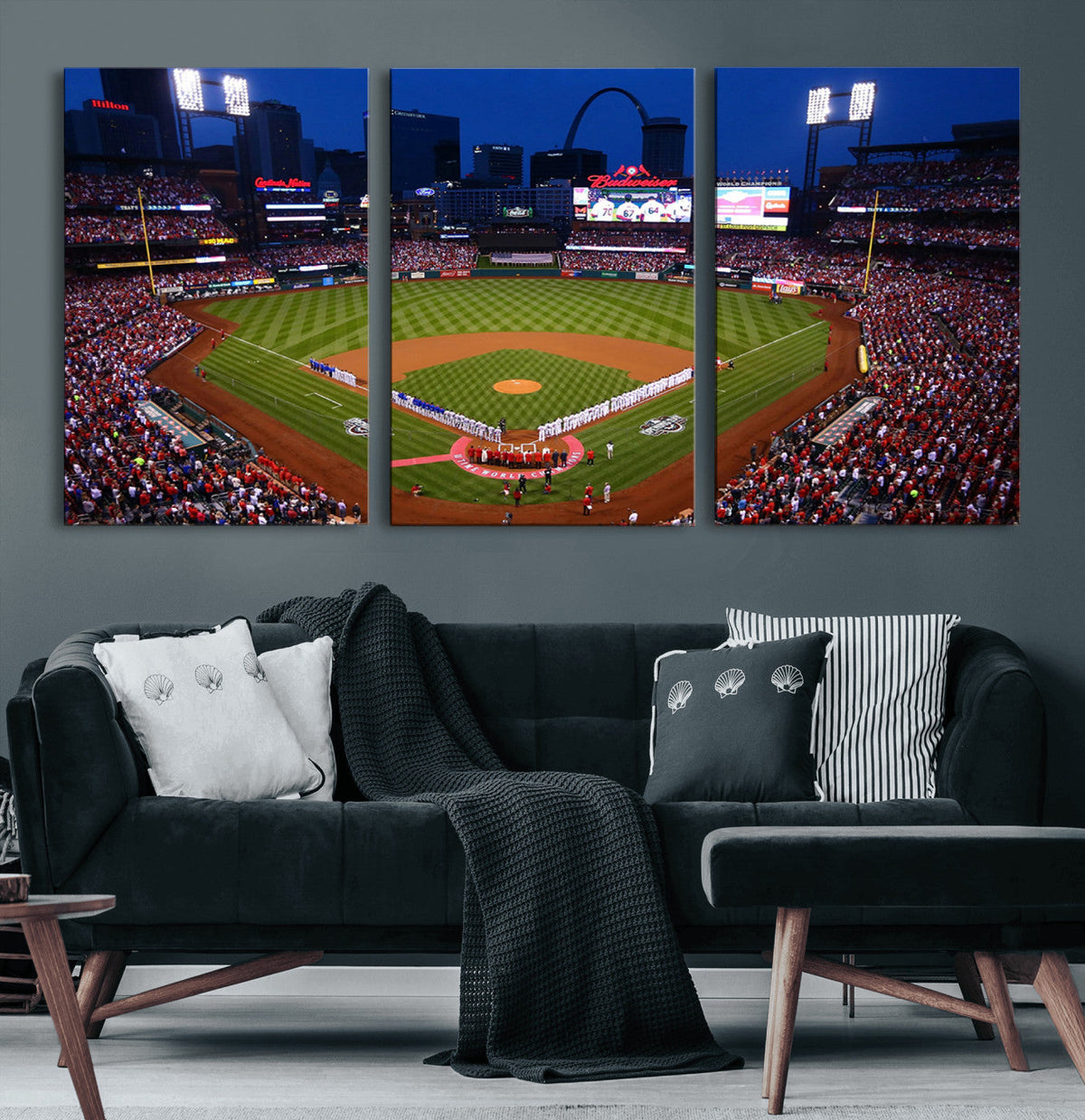 St. Louis Cardinals Baseball Team Print - Busch Stadium Wall