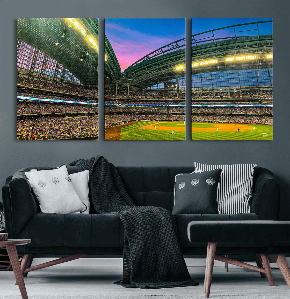 Milwaukee Brewers Baseball Team Print Canvas- American