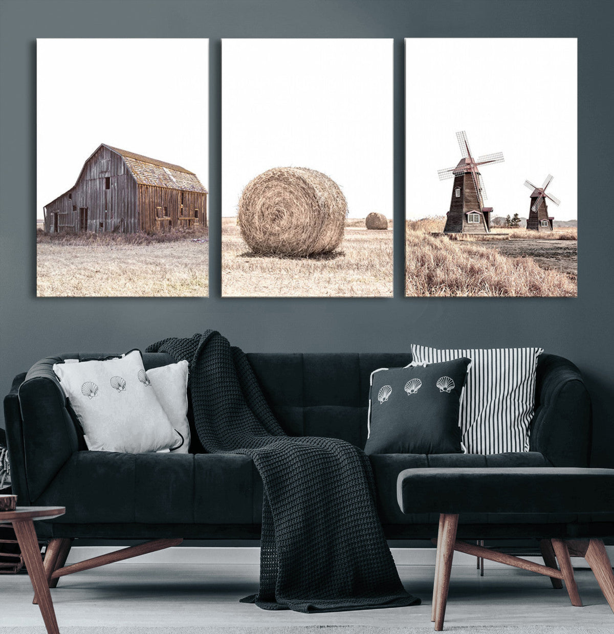 Farm Prints Set, Set of 3 Farmhouse Wall Art, Country House
