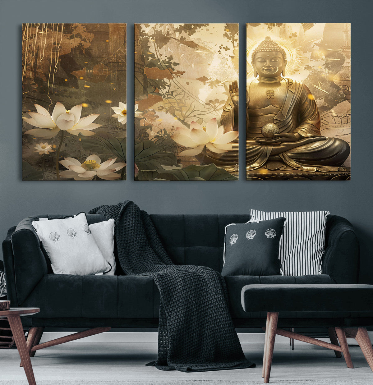 Zen Buddha Wall Art Canvas Print | Peaceful Meditation Decor