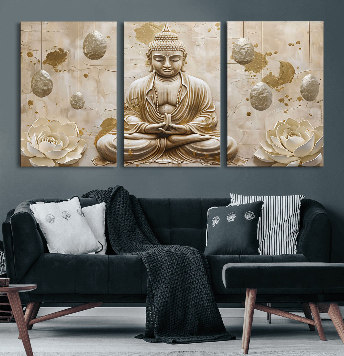 Serene Buddha Wall Art | Yoga Room Decor and Meditation Wall