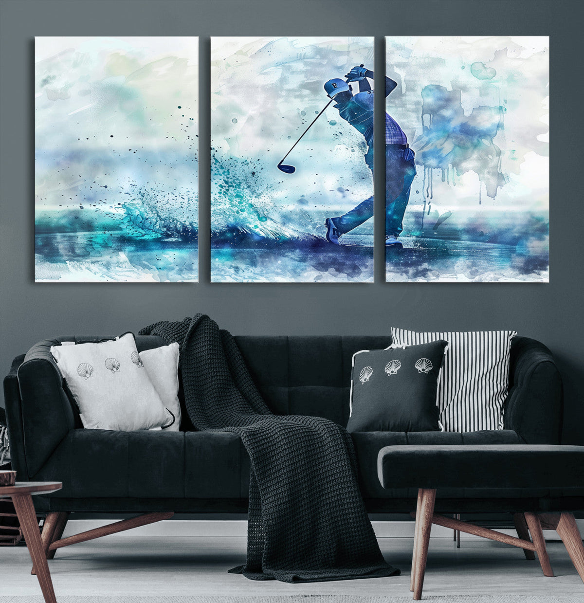 Golf Swing Wall Art Canvas Print - Sports-Inspired