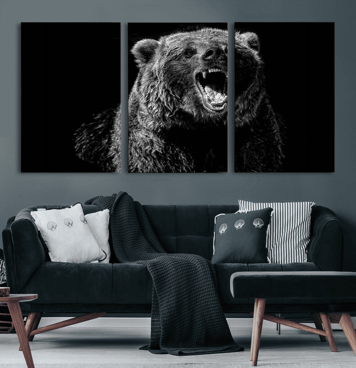Bear Canvas Print | Wildlife Wall Art for Cabin Decor |