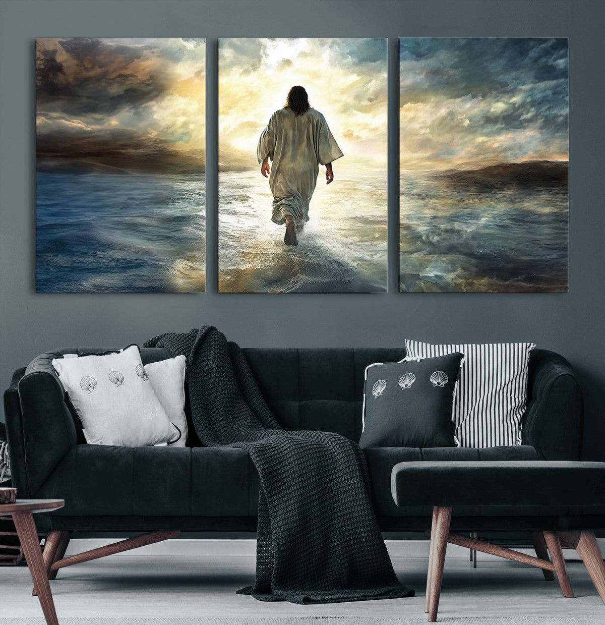 Jesus Walking on Water Wall Art | Canvas Print | Ready to