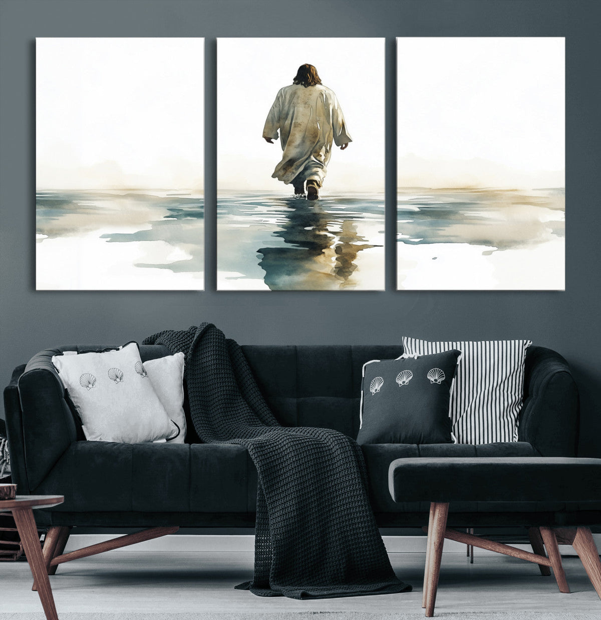 Abstract Jesus Wall Art Canvas Print, Christian Wall Art,
