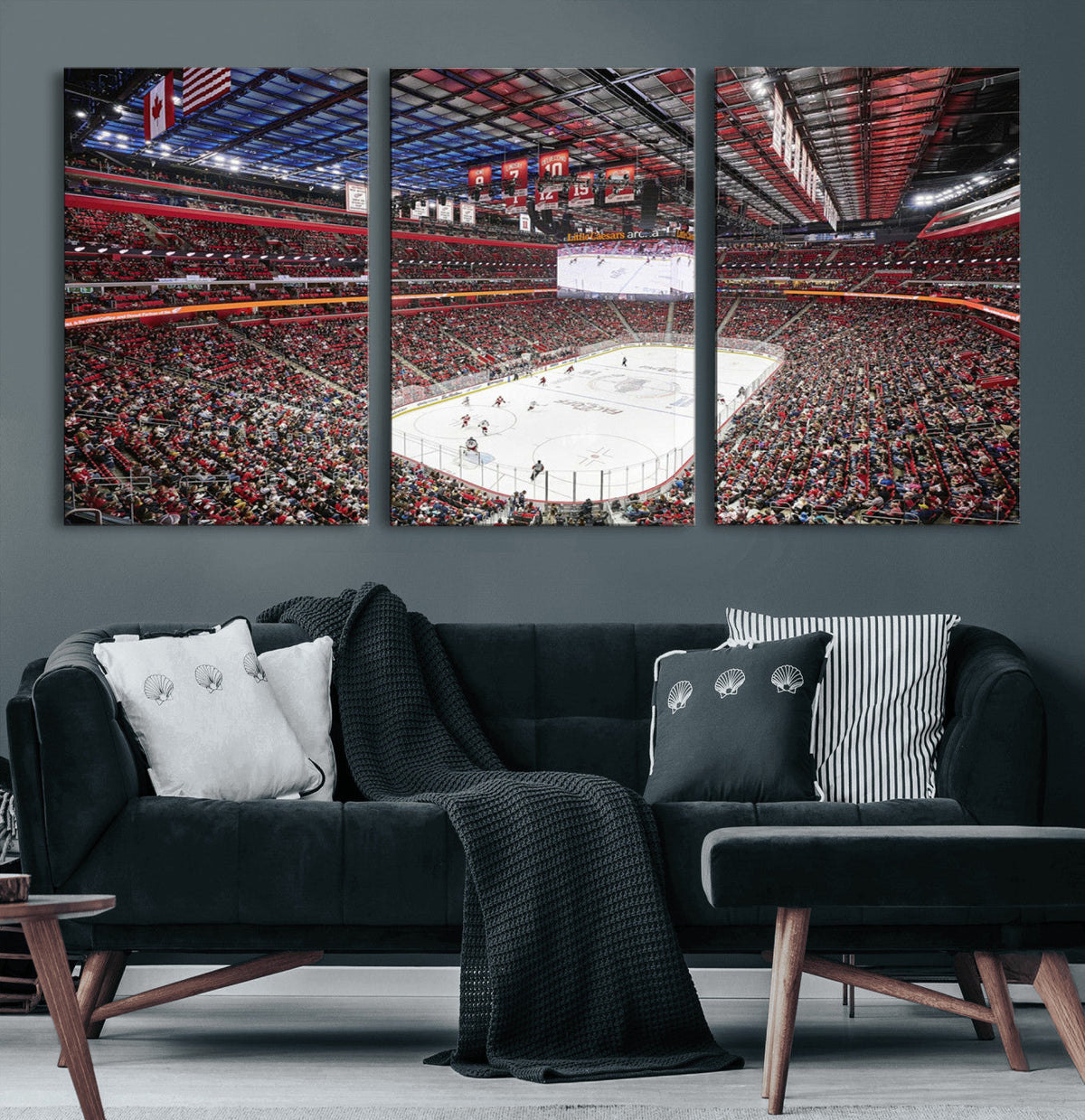 Barton Malow Little Caesars Arena Detroit Wall Art Canvas