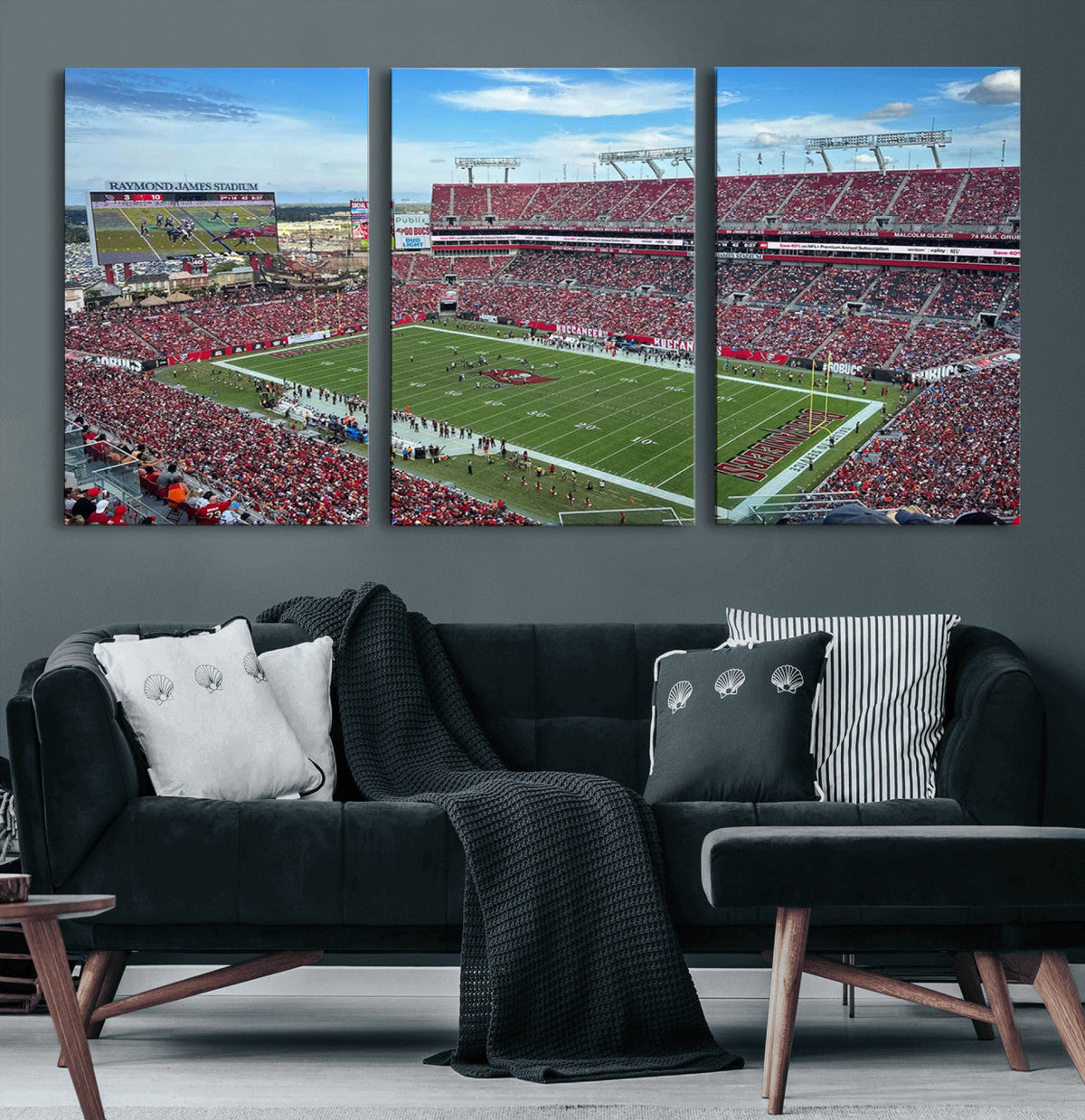 Florida Tampa Raymond James Stadium Wall Art Canvas Print -