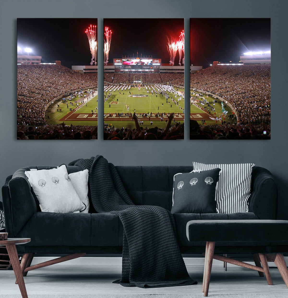 Framed Florida State Seminoles Football Team Print -