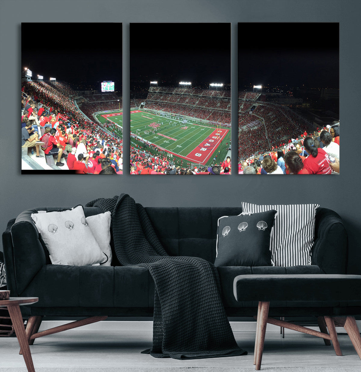 Houston Cougars Football Team Print - Houston TDECU Stadium
