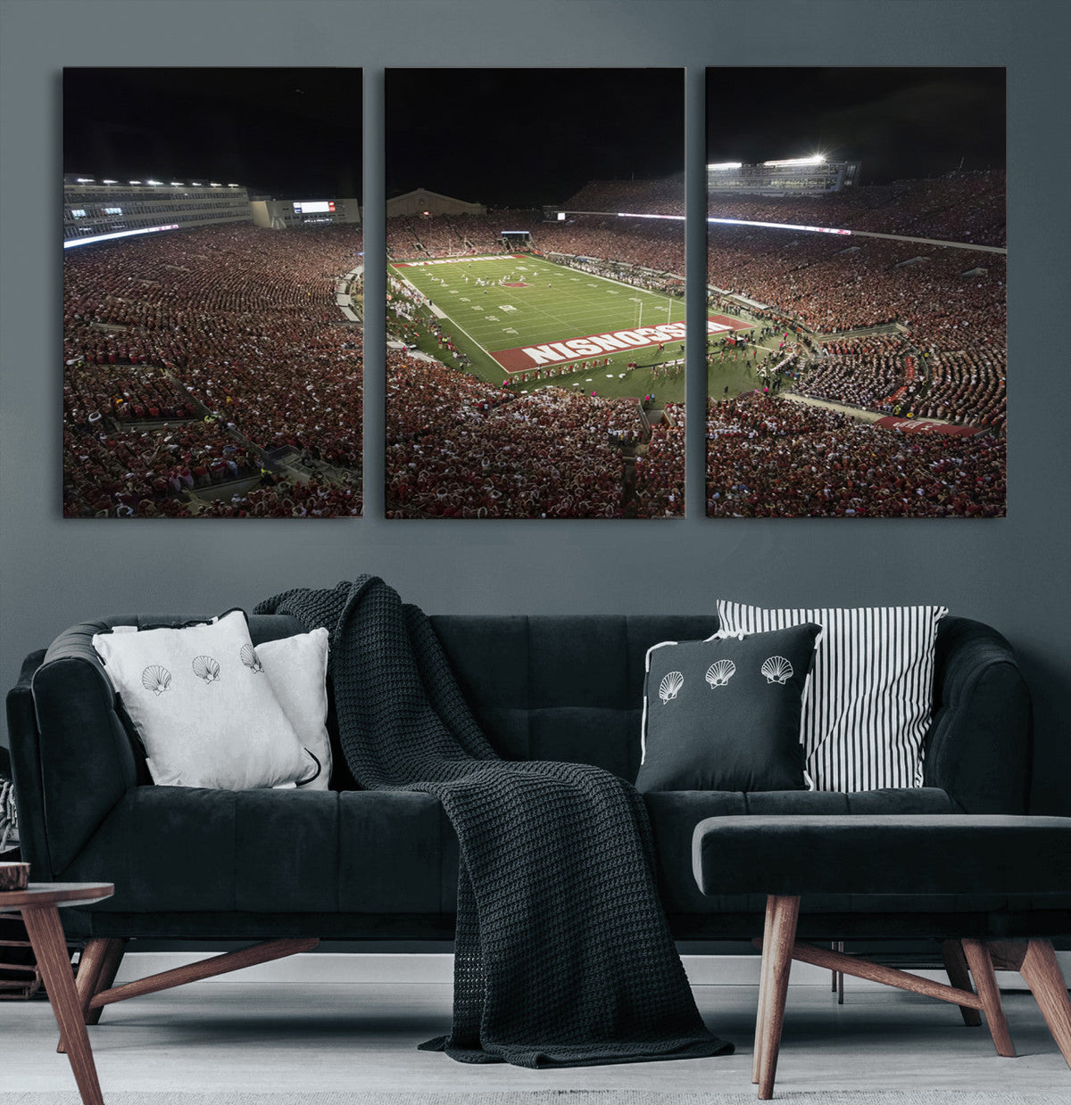 Wisconsin Badgers Football Team Print - Madison Camp Randall