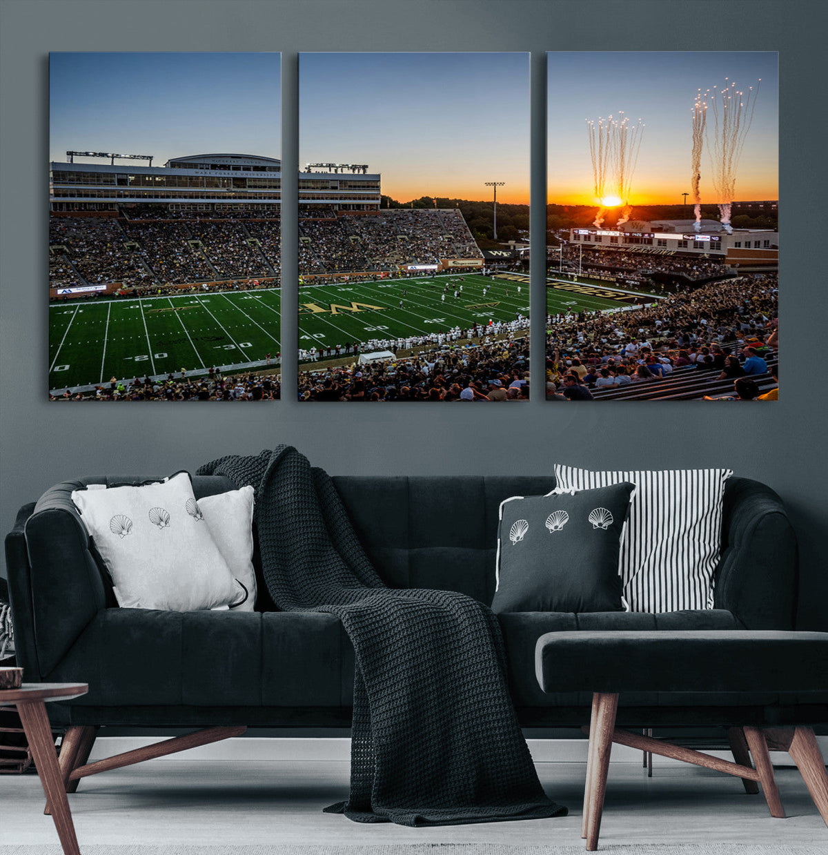 Demon Deacons Football Team Print Canvas- Winston-Salem