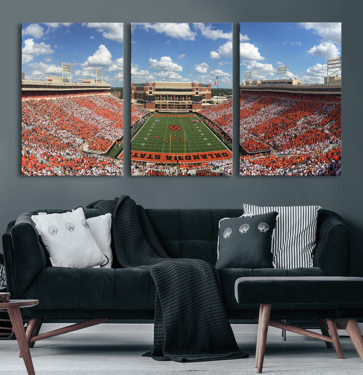 Oklahoma State Cowboys Football Team Print - Stillwater