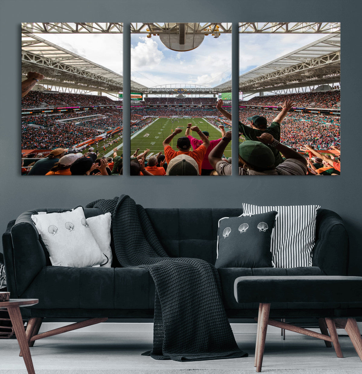 Miami Hurricanes Football Team Wall Art Print - Miami Hard
