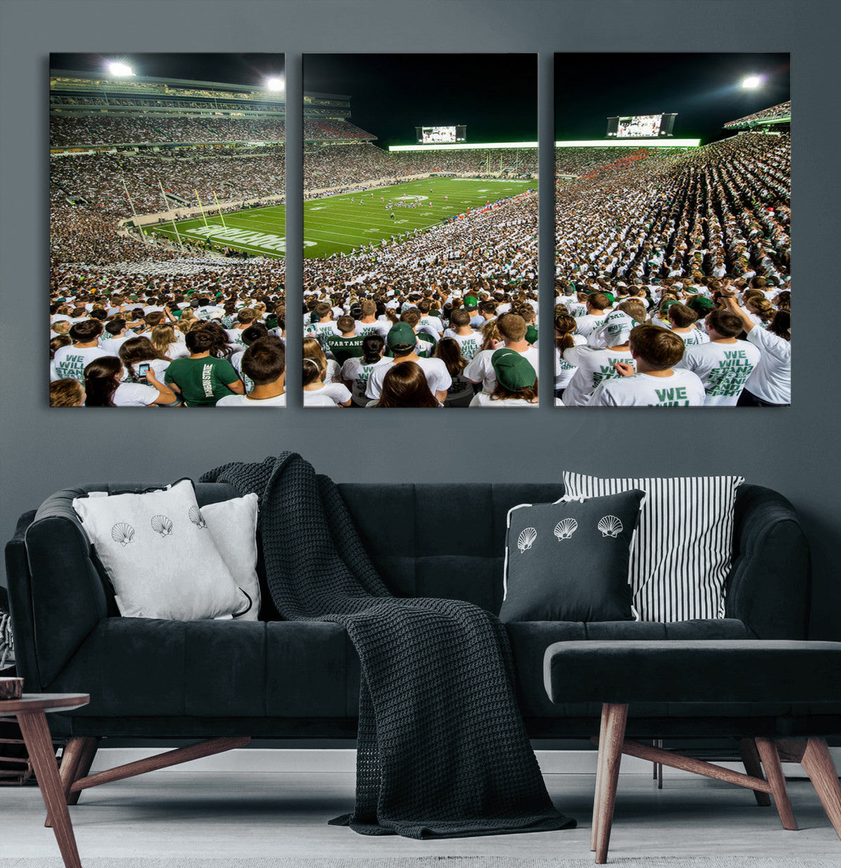 Michigan State Spartans Football Canvas Print - East Lansing