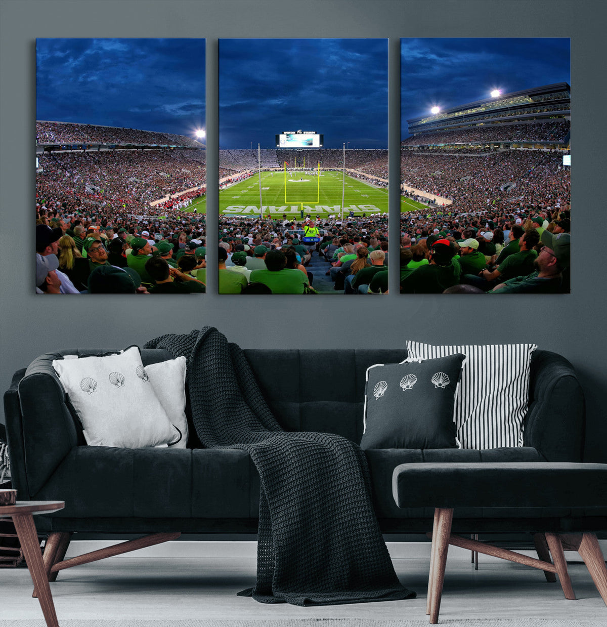 Michigan State Spartans Football Team Print - East Lansing