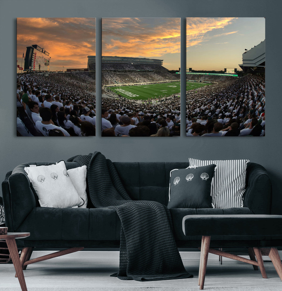Michigan State Spartans Football Team Print - East Lansing