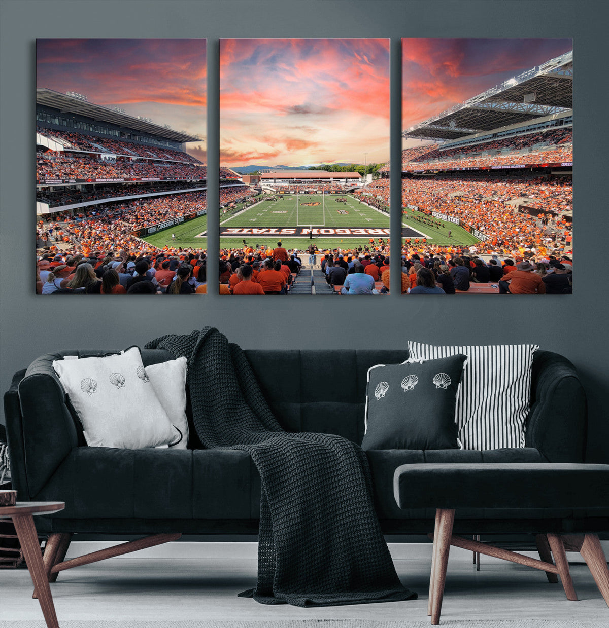 Oregon State Beavers Football Team Print - Corvallis Reser