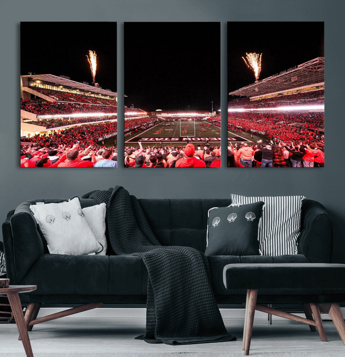 Oregon State Beavers Football Team Print - Corvallis Reser