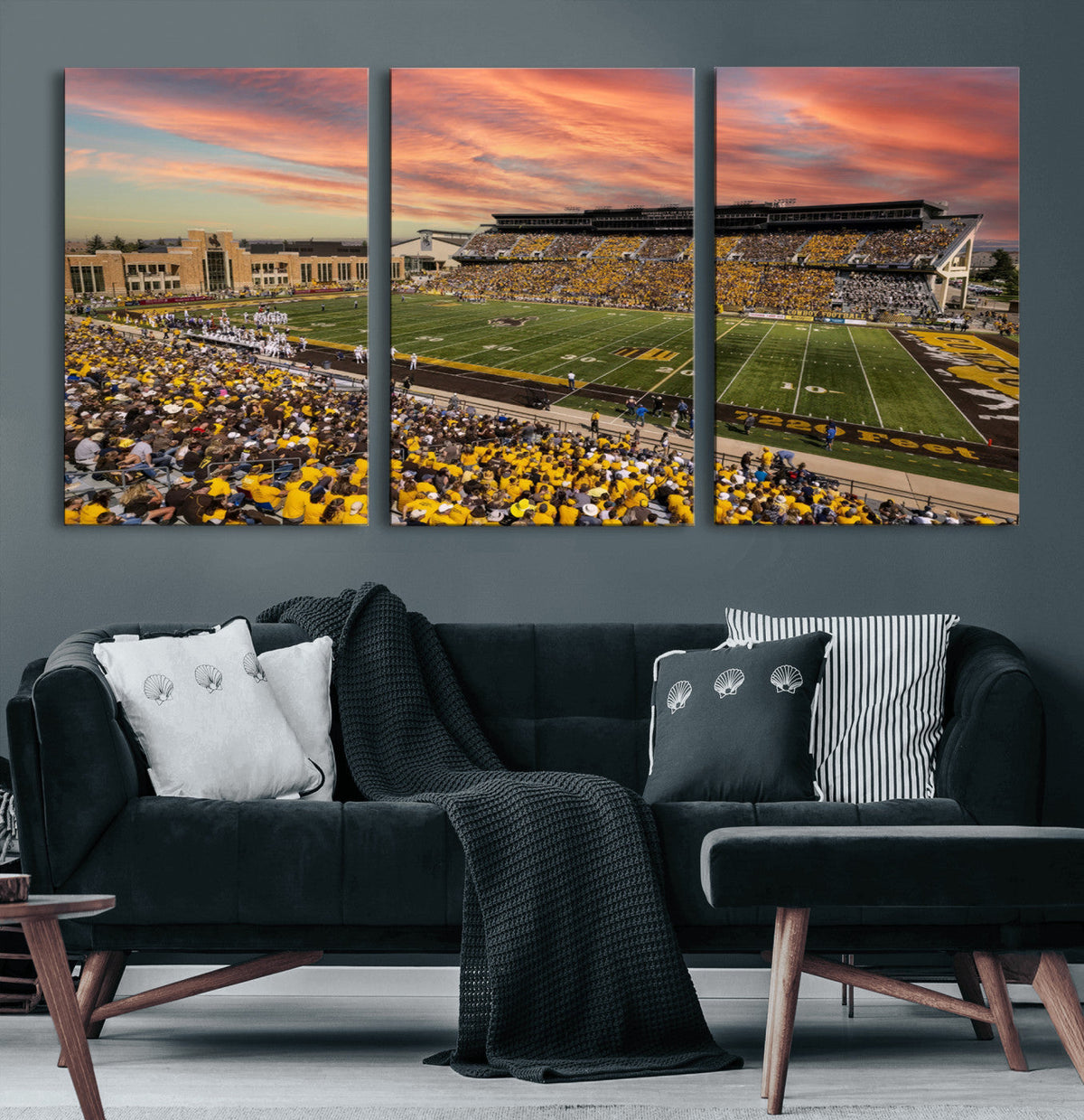 University of Wyoming Cowboys Football Team Print - Laramie