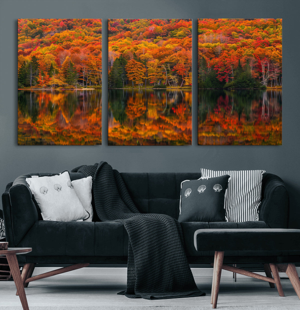 Fall Foliage Wall Art - Autumn Reflection Canvas Print,