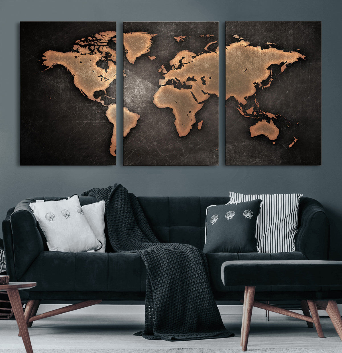 World Map Canvas Print – Framed Travel Map Wall Art for