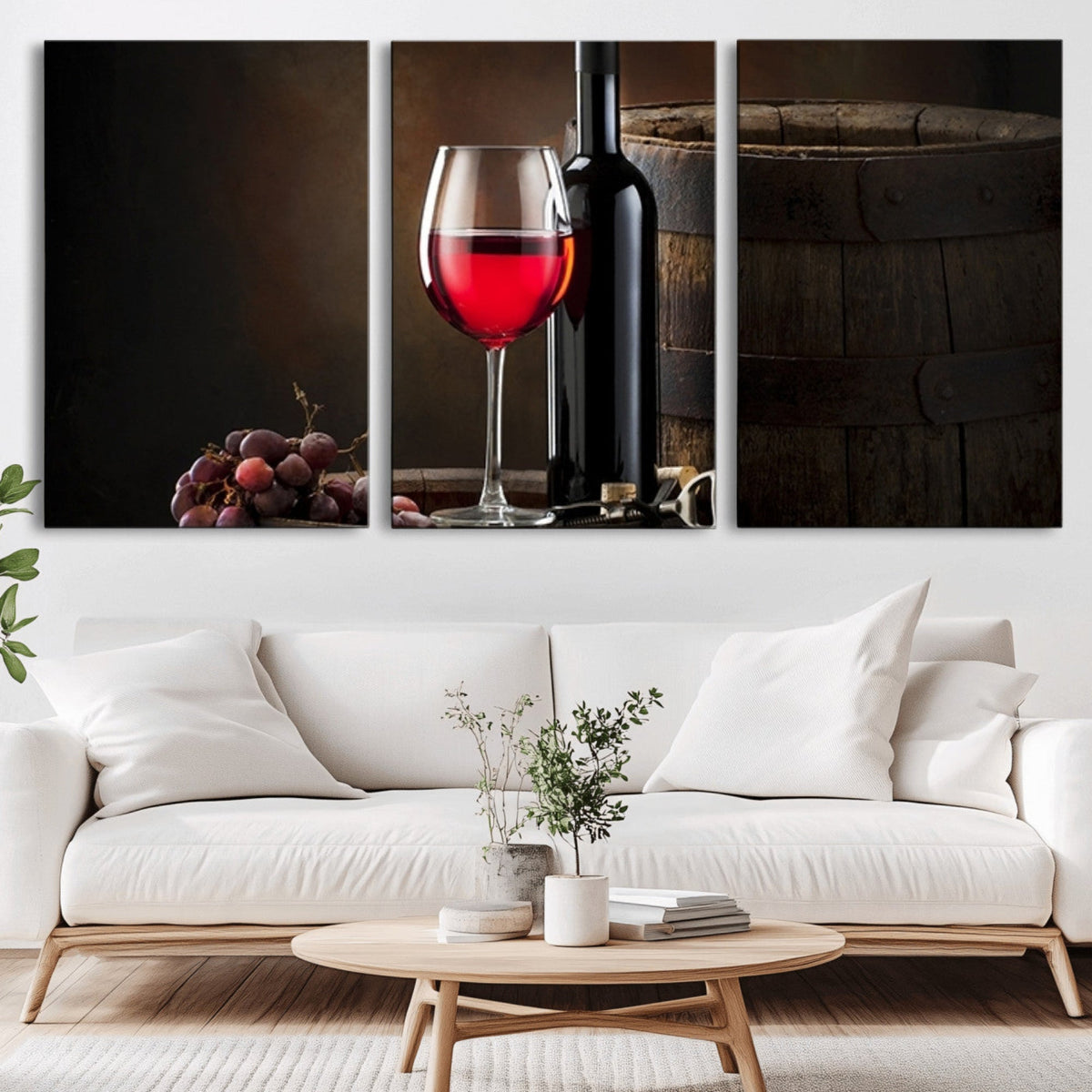 Red Wine and Bottle Canvas Print