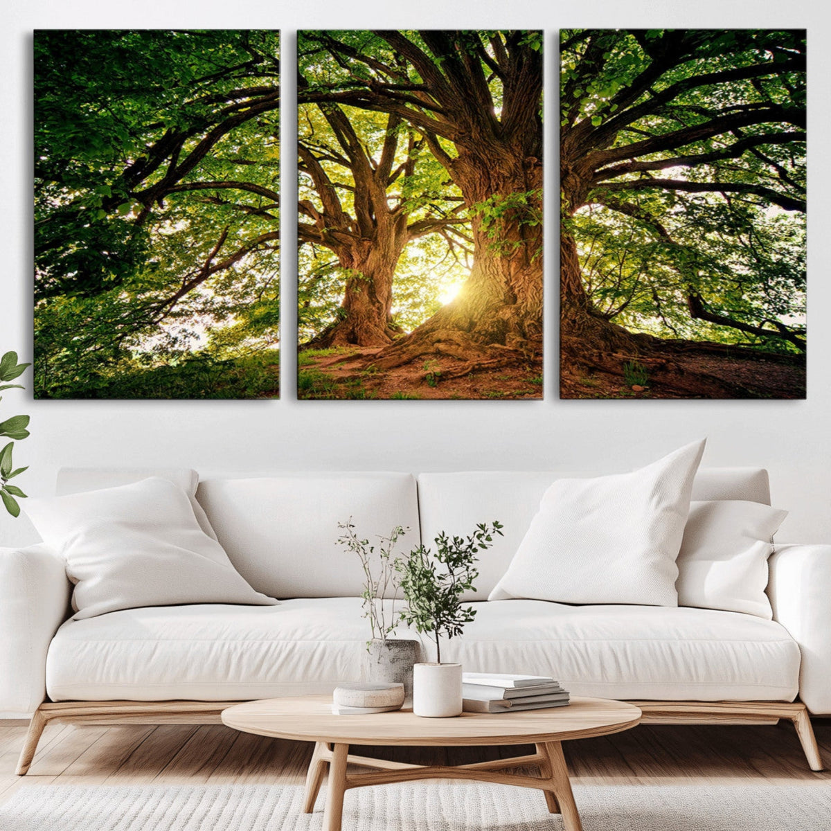 Majestic Ancient Tree Wall Art, NatureCanvas Print, Woodland
