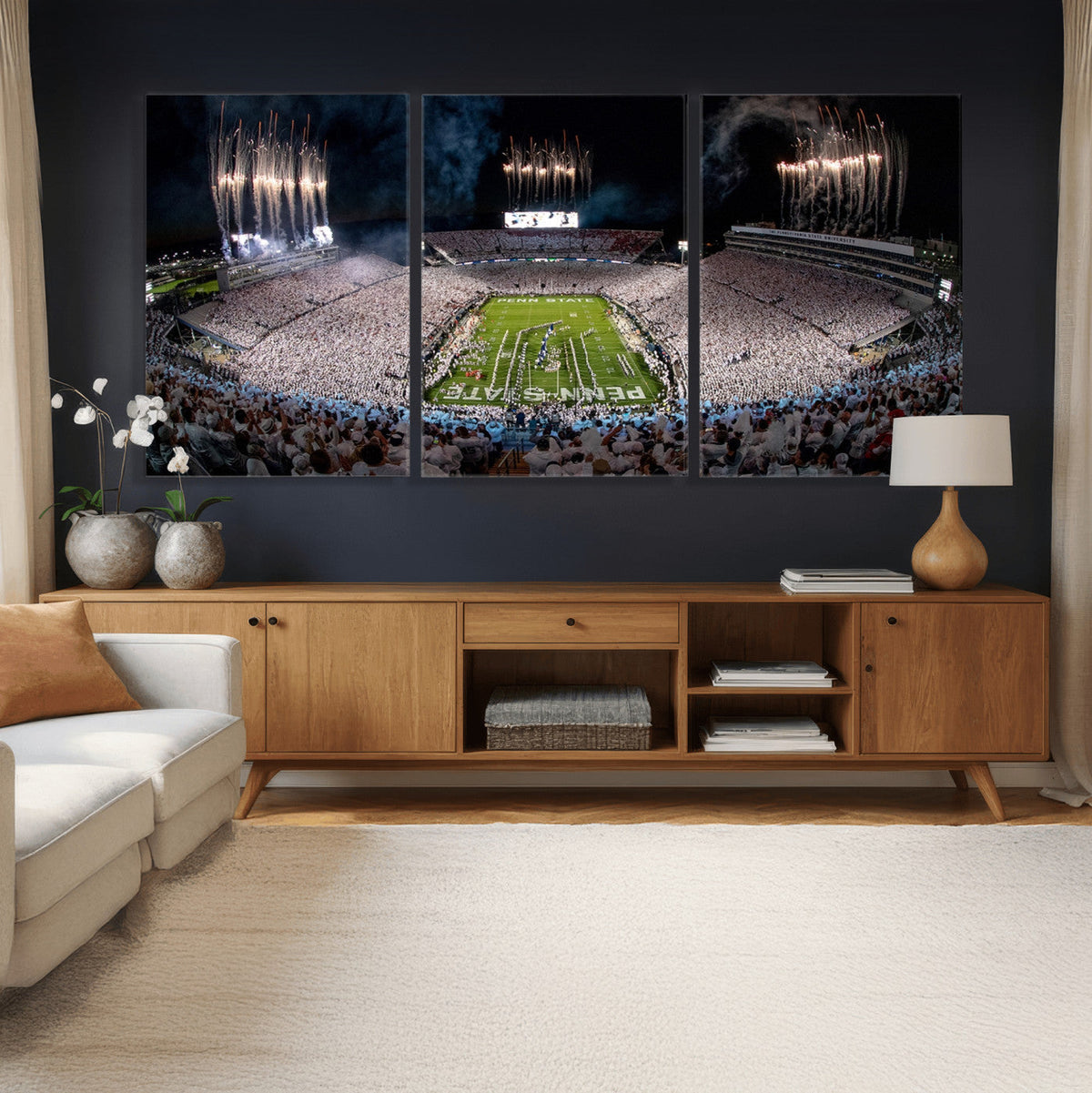 Penn State Football Wall Art Canvas Print – Framed Stadium