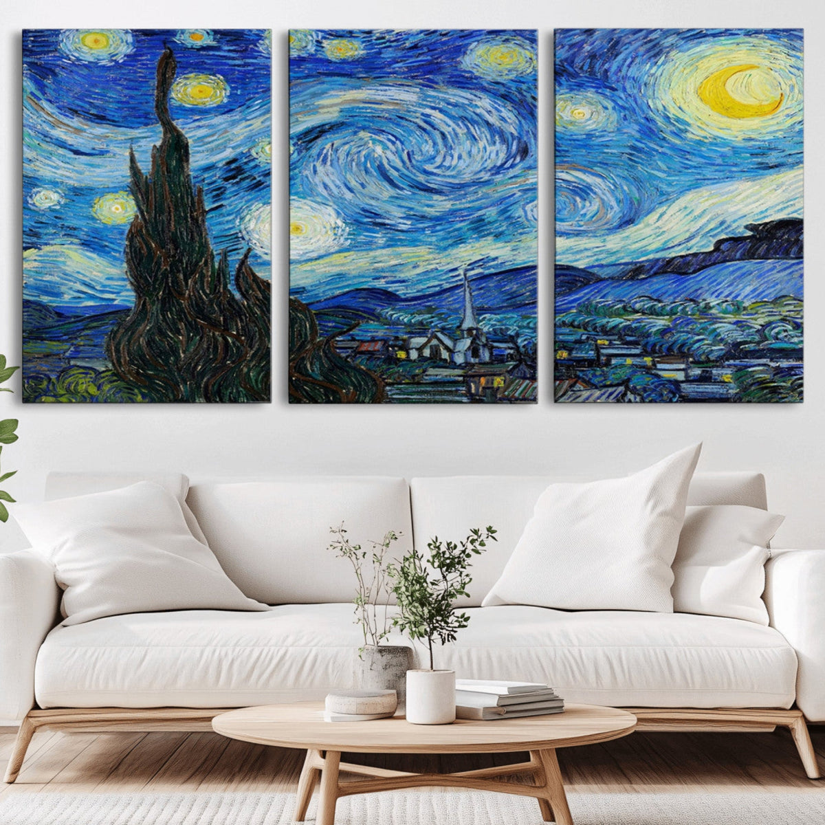 Vincent Van Gogh The Starry Night Abstract Wall Art Canvas